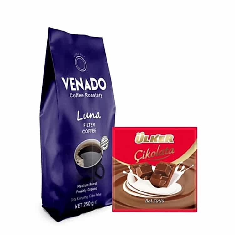 Venado Luna 250 g Filtre + Ülker Sütlü Kare 60 g Seti